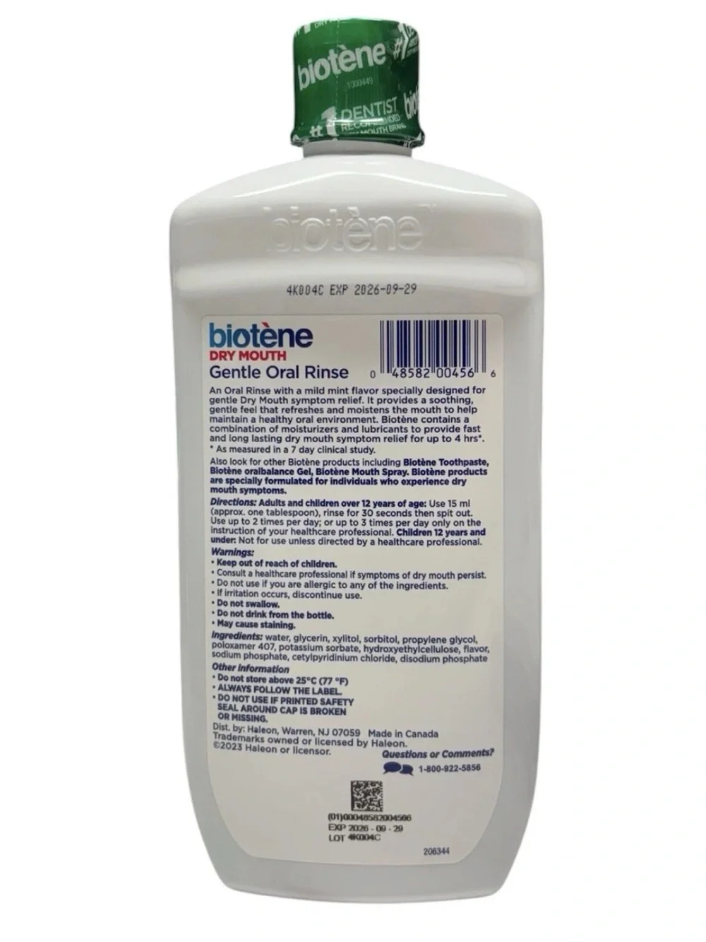 Biotene GENTLE MINT Dry Mouth Gentle Oral Rinse Alcohol Free